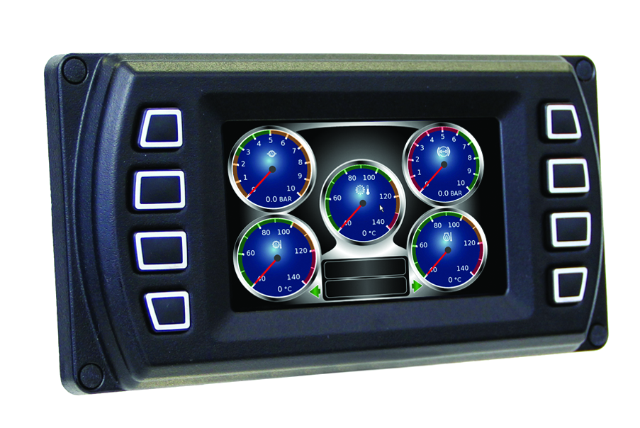 Class 1 has introduced the UltraView line of displays. The UltraView features a fully modular design that allows users to customize more than 100 parameters for electronic engine monitoring and diagnostics. The UltraView is fully Es-Key compatible. It features a bonded LCD screen viewable in direct sunlight. It is fully configurable by the OEM and available in multiple languages. Flexible mounting options include flush mount, rear mount or gimbal mount.