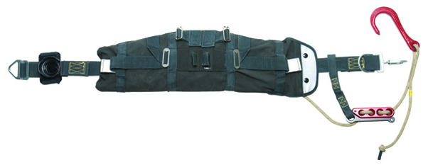 MSA&rsquo;s new, innovative device for emergency egress, the Rescue Belt II System, allows firefighters to rappel to safety should they become trapped in a building&rsquo;s upper level. Rescue Belt II System is compatible with all MSA pouches, including ExtendAire II and Quick-Fill Systems. The rescue belt pouch of Ara-shield construction easily stores 50&rsquo; of MSA 100% Technora/nylon rescue rope, F4 Sterling descender, and Crosby hook. The system meets NFPA 1983-2006 edition for Fire Service Life Safety Rope and System Components.