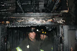 Crews were met with fire as well as heavy smoke throughout the structure. Crews were met with fire as well as heavy smoke throughout the structure.