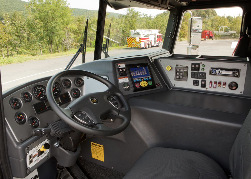 KME has introduced the Predator chassis family, featured in rescue pumper, aerial and rescue configurations. The chassis are available in 4x2, 6x6 and all-wheel-drive configurations with a full range of engine options from Cummins and MaxxForce in 300 to 600 hp. The cabs include KME&rsquo;s TOP (Total Occupant Protection), which deploys within a quarter of a second to help protect firefighters by pre-tensioning the seat belts, lowering air seats to the safest position, and engaging airbag cushions and/or engaging a steering wheel airbag to protect the head and neck of the driver, while inflating a knee bolster airbag to protect the first officer&rsquo;s knees. The cab is available in 96- and 100-inch widths and features a large-capacity HVAC system with enhanced fan output and a newly designed interior package.