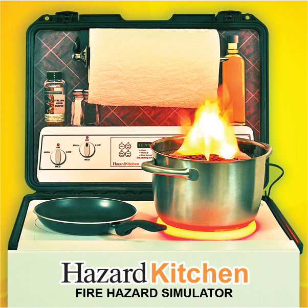 Modeltech Intl. presents its new Hazard Kitchen Stove Top Module training aid. Public education officers could use a portable 1:1-scale training aid with special effects and interactivity to dramatize the teaching process and boost the learning experience. The module also shows what not to do; ie: Never Move a Pot in Flames!