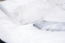 A small amount of dish detergent mixed with a 5-gallon pail of foam can offer a great training aid. It can be an inexpensive way to conduct a company drill. A small amount of dish detergent mixed with a 5-gallon pail of foam can offer a great training aid. It can be an inexpensive way to conduct a company drill.