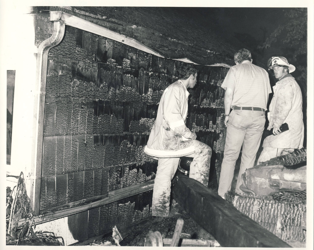 Pullman Fire Chief Pat Wilkins (right, responding to a structure fire in 1974) has retired after 40 years on the job.