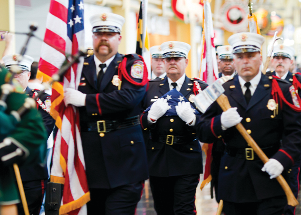 The U.S. Honor Flag Ceremony is held at Reagan International Airport on Oct. 14.