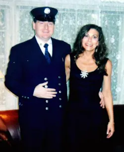 Malverne Firefighter Paul Brady is seen with his wife, Lisa. Malverne Firefighter Paul Brady is seen with his wife, Lisa.