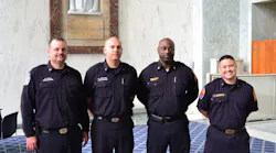 Globe saluted Chuck Ryan (FF), Mike Deavers (FF), Ramon Hounshell (FF), Robert Alvarado (Lt). Globe saluted Chuck Ryan (FF), Mike Deavers (FF), Ramon Hounshell (FF), Robert Alvarado (Lt).