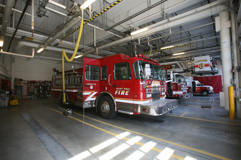 The view from the left side of the apparatus bay.