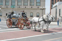 This 1915 Boonton, NJ, Fire Department horse-drawn steamer was named “Best in Show” at the recent 45th annual Firemen’s Fair and Muster hosted by the Newark Fire Department Historical Association and Newark Museum. The event honors Newark firefighters who died in the line of duty and the technology, dedication, and commitment of Newark and New Jersey firefighters past and present. Antique and modern fire apparatus, memorabilia, firefighter cooking and bagpipes were featured. Many antique fire vehicles were displayed from as far back as the 1890s. This 1915 Boonton, NJ, Fire Department horse-drawn steamer was named “Best in Show” at the recent 45th annual Firemen’s Fair and Muster hosted by the Newark Fire Department Historical Association and Newark Museum. The event honors Newark firefighters who died in the line of duty and the technology, dedication, and commitment of Newark and New Jersey firefighters past and present. Antique and modern fire apparatus, memorabilia, firefighter cooking and bagpipes were featured. Many antique fire vehicles were displayed from as far back as the 1890s.