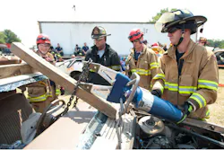 Firefighters participate in a vehicle extrication class at Firehouse Expo 2012. Firefighters participate in a vehicle extrication class at Firehouse Expo 2012.
