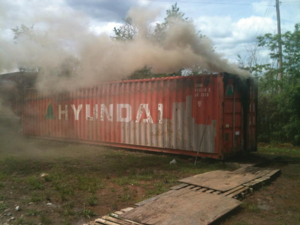 Students inside the burn lab learn about fire growth stages and come out with a better understanding of when conditions are to the point where they need to leave the area.