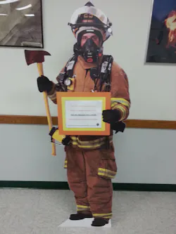 The Washington Fire Department in Illinois is rolling out 'Cardboard Brian' as part of its Fire Prevention Week efforts. The Washington Fire Department in Illinois is rolling out 'Cardboard Brian' as part of its Fire Prevention Week efforts.