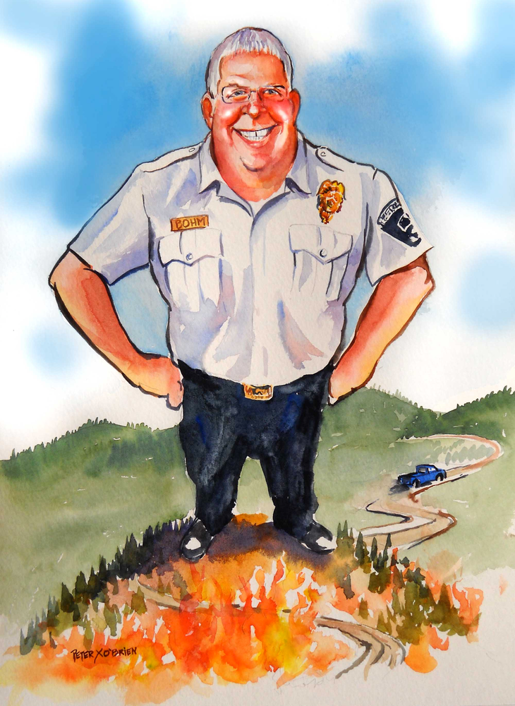 OFMA 1 Year Director Tom Bohm and fire marshal for Hermiston Fire