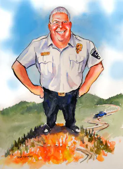 OFMA 1 Year Director Tom Bohm and fire marshal for Hermiston Fire OFMA 1 Year Director Tom Bohm and fire marshal for Hermiston Fire