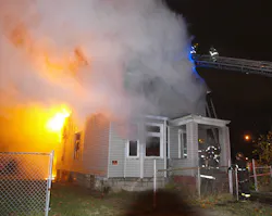 Detroit firefighters are seen battling a house fire during a relatively calm Angels' Night period due to Superstorm Sandy and volunteer efforts. Detroit firefighters are seen battling a house fire during a relatively calm Angels' Night period due to Superstorm Sandy and volunteer efforts.