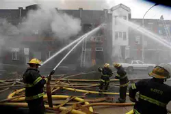 Firefighters battle a of fire Monday, Dec. 10, 2012, in Philadelphia. Fire Department Executive Chief Richard Davison says the blaze broke out Monday afternoon at a three-story industrial garage. Davison says an elderly woman has been taken to the hospital in stable condition. The woman's injuries were not immediately clear. Firefighters battle a of fire Monday, Dec. 10, 2012, in Philadelphia. Fire Department Executive Chief Richard Davison says the blaze broke out Monday afternoon at a three-story industrial garage. Davison says an elderly woman has been taken to the hospital in stable condition. The woman's injuries were not immediately clear.