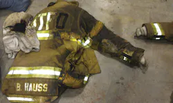 Chief Brian Hauss credits his personal protective equipment (PPE) with saving his life: 'If I had not properly donned my turnout gear, I would most likely still be undergoing surgeries and evaluations for my burns. My gear saved my life.' Chief Brian Hauss credits his personal protective equipment (PPE) with saving his life: 'If I had not properly donned my turnout gear, I would most likely still be undergoing surgeries and evaluations for my burns. My gear saved my life.'
