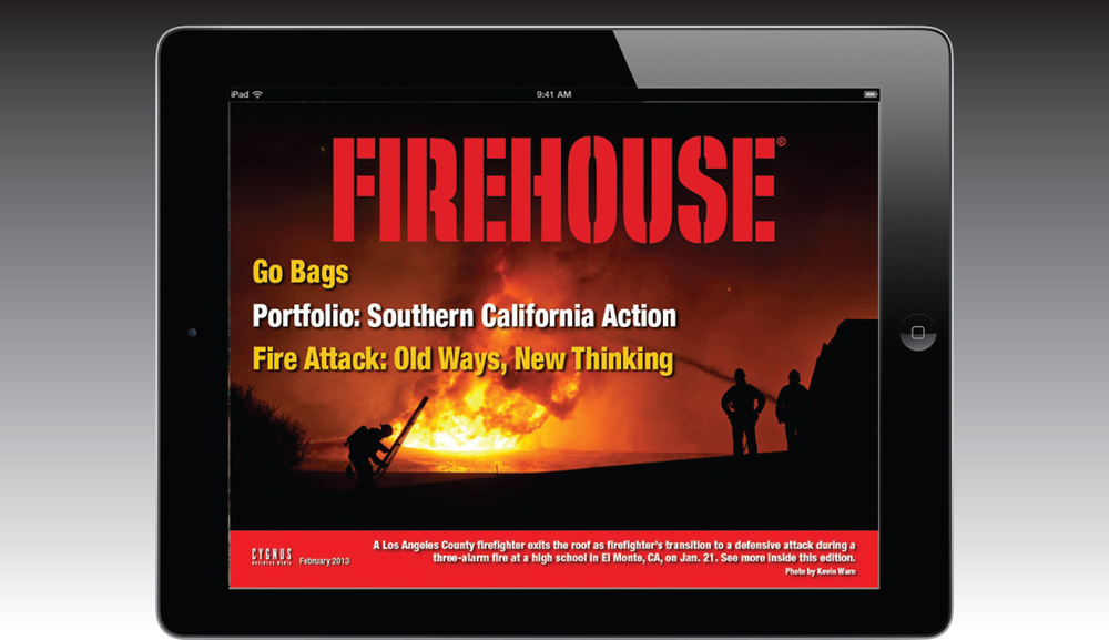 The cover of the February edition of the Firehouse Tablet edition for the iPad.