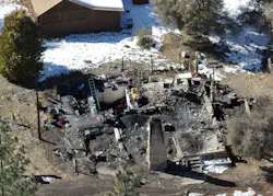 In this aerial photo, law enforcement authorities investigate the charred remains of a cabin Wednesday, Feb. 13, 2013, where quadruple-murder suspect Christopher Dorner is believed to have died after barricading himself inside during a Tuesday stand-off with police in the Angeles Oaks area of Big Bear, Calif. San Bernardino Sheriff's Deputy Jeremiah MacKay was killed and another wounded during the shootout with Dorner. In this aerial photo, law enforcement authorities investigate the charred remains of a cabin Wednesday, Feb. 13, 2013, where quadruple-murder suspect Christopher Dorner is believed to have died after barricading himself inside during a Tuesday stand-off with police in the Angeles Oaks area of Big Bear, Calif. San Bernardino Sheriff's Deputy Jeremiah MacKay was killed and another wounded during the shootout with Dorner.
