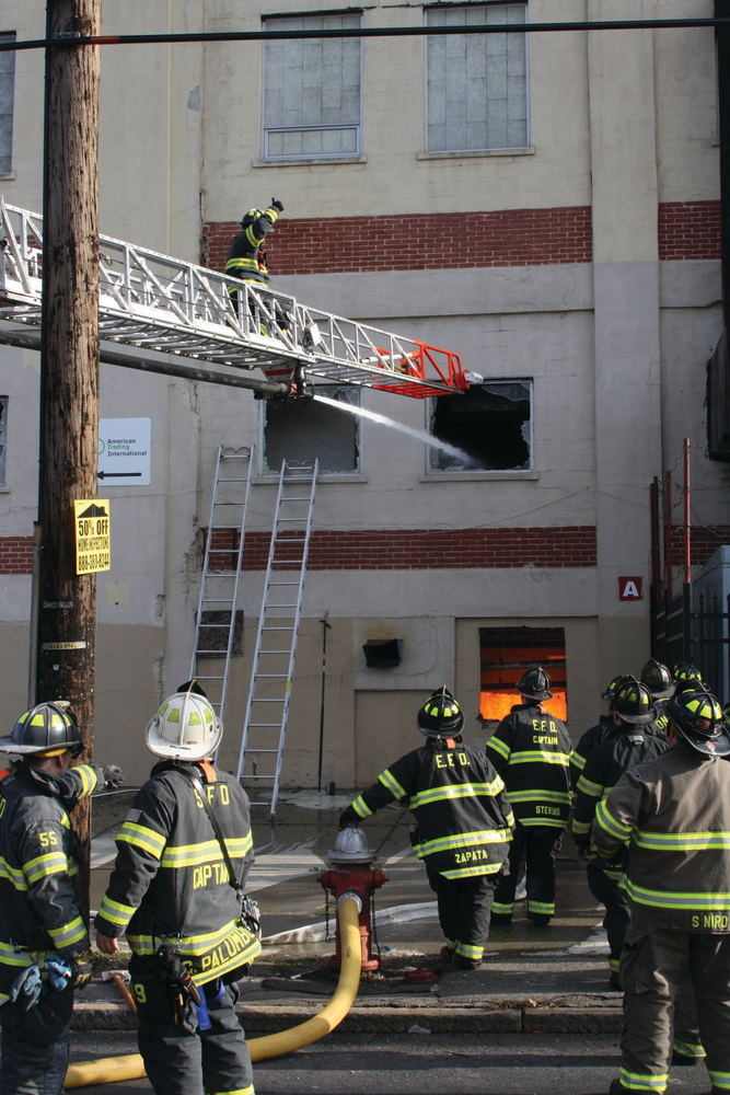 More than 55 fire units from five counties responded to a stubborn fire in a large warehouse. The fire burned for a record 57 days before being totally extinguished.