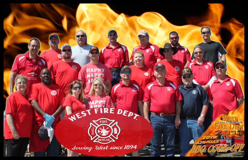 Members of the West Vol. Fire Department held its annual BBQ cook-off in March.