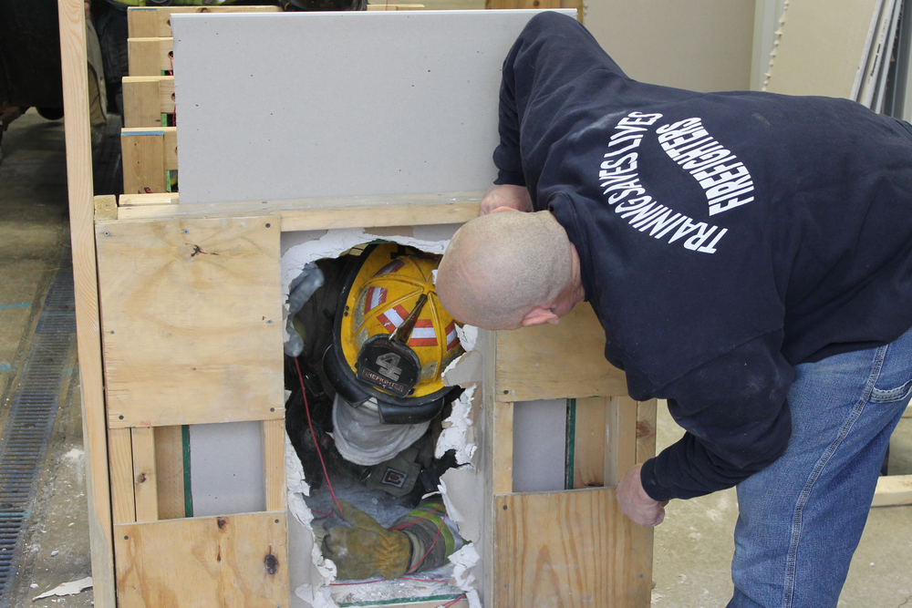 During the rapid intervention training program, Jim McCormack and his team showed the importance of teamwork within the group.