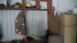 Most notable in the West fire station are the empty racks where members' gear is gone. Most notable in the West fire station are the empty racks where members' gear is gone.