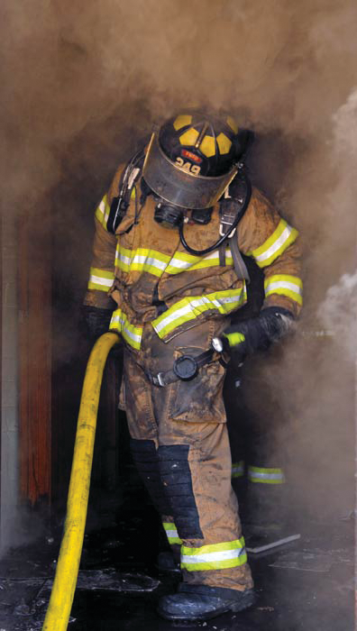 The primary duty of the engine company is to establish a water supply and deploy the initial attack hoseline to begin combating fire conditions.