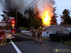 Fire scene on NE Fremont Street. Fire scene on NE Fremont Street.