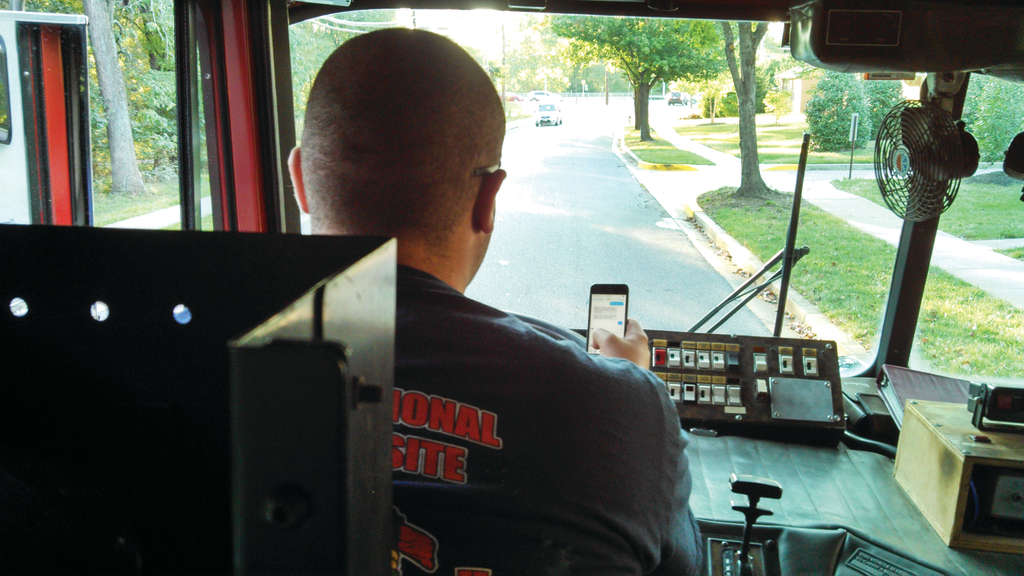 Operating fire apparatus on a sunny day with sun glare is difficult to do safely. Texting while driving makes a bad situation worse. This is extremely dangerous.