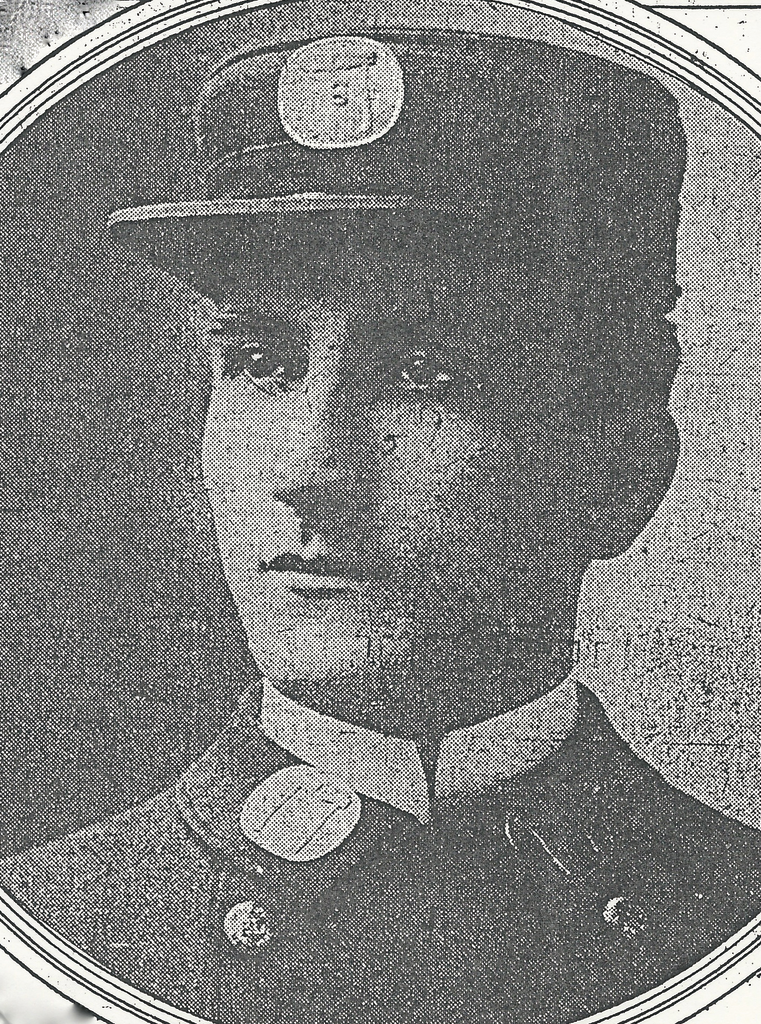 This 1903 newspaper photo depicts John Howe as captain of FDNY Ladder Company 6 before his promotion to battalion chief later that year.