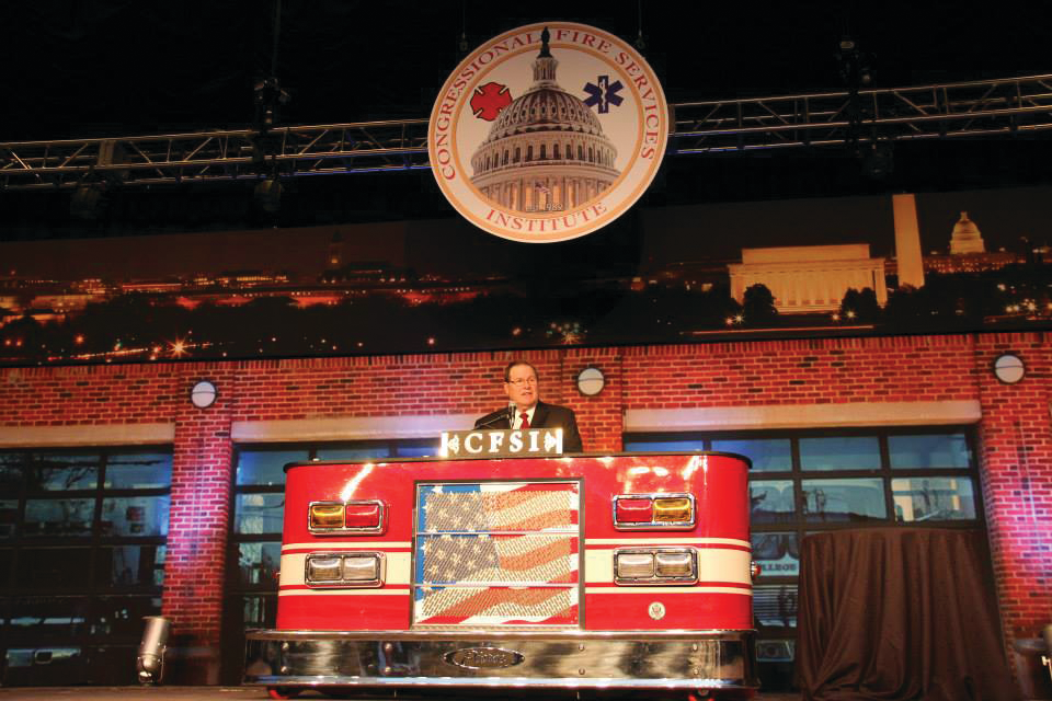 Chief Dennis Compton served as the master of ceremonies for the 26th annual Fire and Emergency Services Dinner in Washington, D.C.