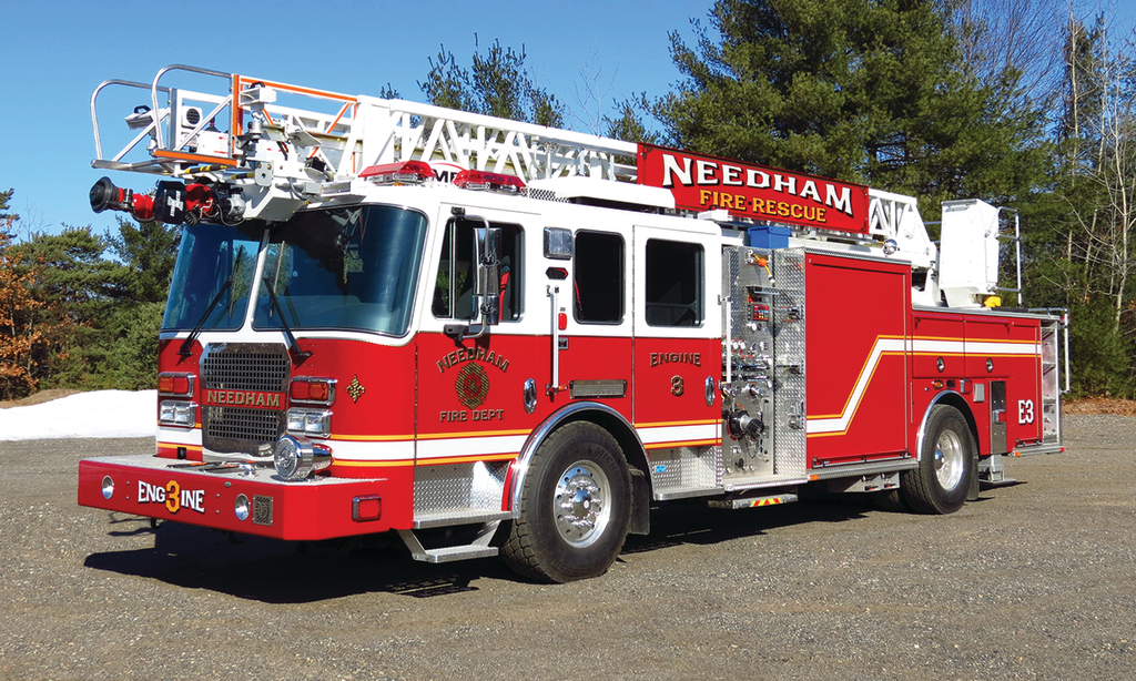 THE NEEDHAM, MA, FIRE DEPARTMENT has taken delivery of a KME 79-foot AerialCat rear-mount ladder