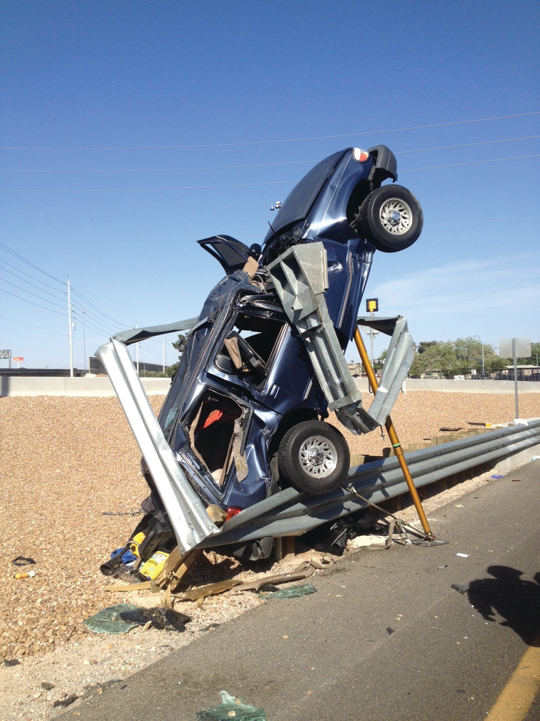 This photo was taken by one of the rescue personnel on scene and sent to me before I arrived on scene. I then sent it out to the media immediately to advise the public why a ramp on the interstate was closed during rush hour. Media that who could not respond to the scene due to time restraints used the image while the incident was still in progress.