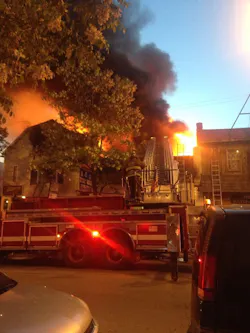 One woman was injured in this multiple-alarm fire Sunday. One woman was injured in this multiple-alarm fire Sunday.