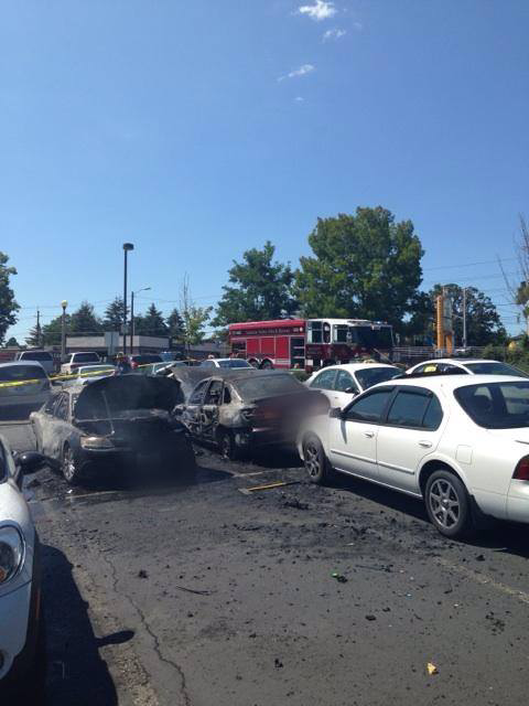Tualatin Valley Fire and Rescue firefighters responded to the fire Tuesday.