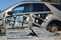 A great training activity is to peel away the outer door panels of an acquired vehicle during extrication training. With the skin removed, participants can readily see the beams, how they are designed, the positioning of the beams within the door and how they are attached with just one layer of sheet metal at each end of the door. A great training activity is to peel away the outer door panels of an acquired vehicle during extrication training. With the skin removed, participants can readily see the beams, how they are designed, the positioning of the beams within the door and how they are attached with just one layer of sheet metal at each end of the door.