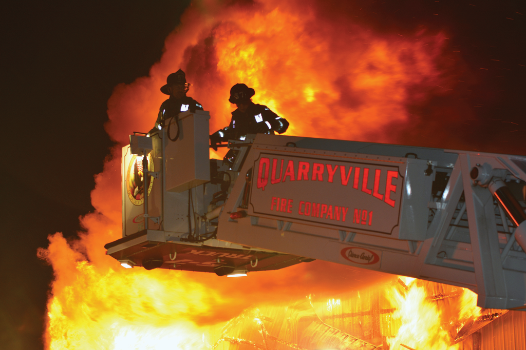 Bart Township, PA, July 10, 2014 &ndash; The Bart Township Fire Company, along with the Quarryville and Gap fire companies, was dispatched to a reported fire caused by a lightning strike. Chief David King arrived on the scene and found a fire in a 30-by-80-foot woodshop. King requested a second alarm, which brought additional engines, tankers and a second truck. Additional tankers were called to the rural scene. Water had to be shuttled to the scene from a nearby creek. Approximately 100 volunteer firefighters responded.