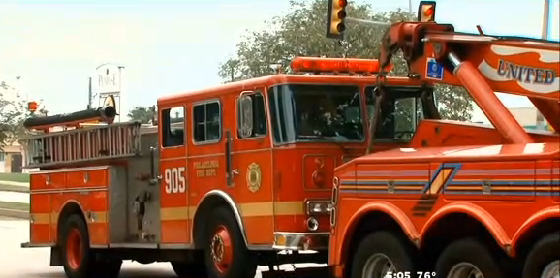 The third tow truck was the charm for this Philly engine Friday morning.