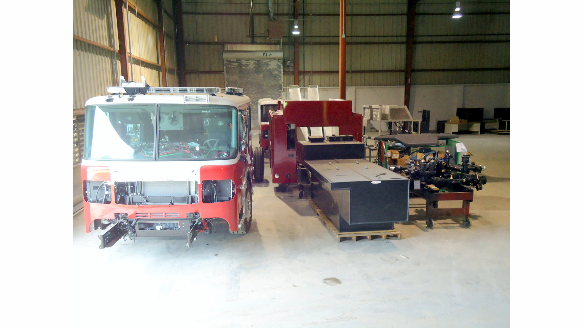 Apparatus cabs and chassis and bodies were included in the American LaFrance auction in August.