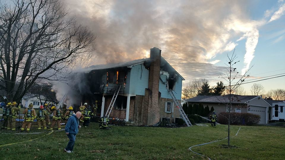 A woman perished in this house fire on Monday.