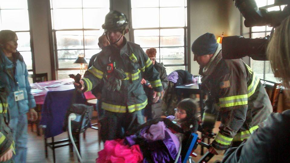 Hannibal firefighters treat 'Princess Molly' to a party and fireworks.
