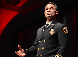 Los Angeles County Battalion Chief Derek Alkonis discussed change in the fire service during his keynote address. Los Angeles County Battalion Chief Derek Alkonis discussed change in the fire service during his keynote address.