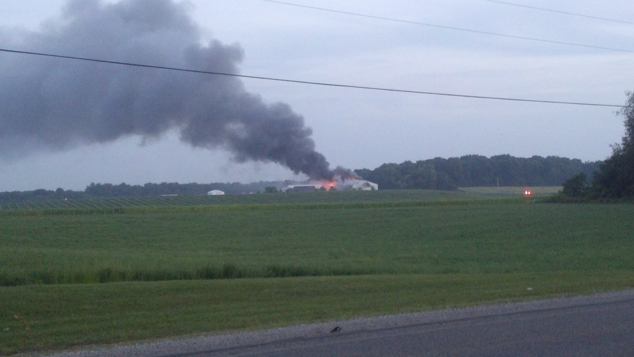 Fire was through the roof on arrival.