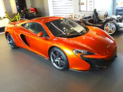 The exterior of a 2015 McLaren 650S Coupe does not reveal the significant use of carbon fiber that lies underneath this beautiful exterior. The exterior of a 2015 McLaren 650S Coupe does not reveal the significant use of carbon fiber that lies underneath this beautiful exterior.