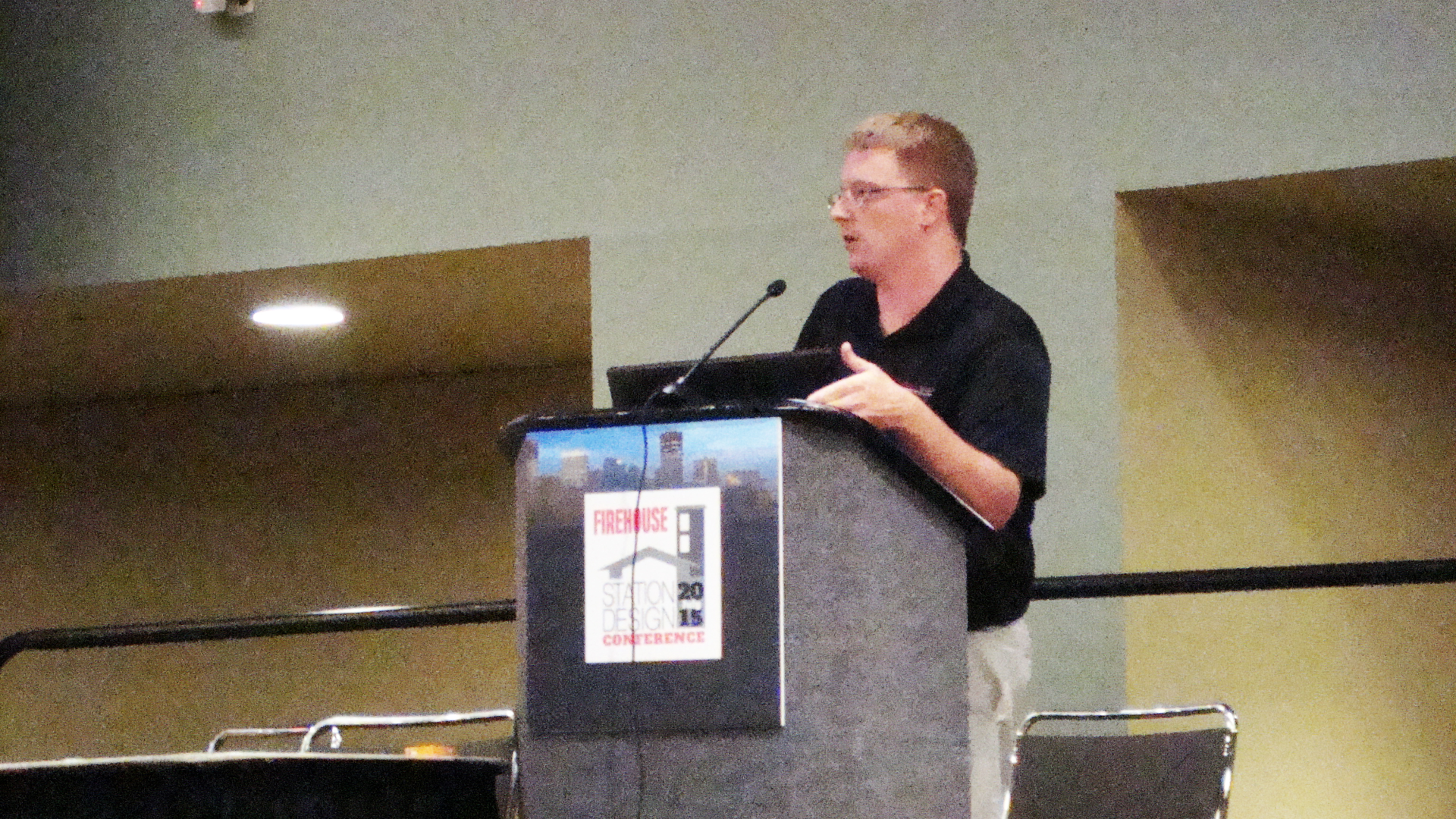 Robert Manns discusses the benefits of building a gender neutral fire station at Firehouse's Station Design Conference