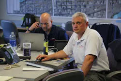 Assistant Chief Brian Schaeffer utilizes the Rhodium Incident Management Suite during the management of Spokane Hoopfest, a 3-on-3 basketball event featuring over 7,000 teams, 3,000 volunteers, and 225,000 fans spanning 42 city blocks. Assistant Chief Brian Schaeffer utilizes the Rhodium Incident Management Suite during the management of Spokane Hoopfest, a 3-on-3 basketball event featuring over 7,000 teams, 3,000 volunteers, and 225,000 fans spanning 42 city blocks.