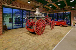 The station features a 'glass box museum' style layout and uses reclaimed bricks and timber in the design. The station features a 'glass box museum' style layout and uses reclaimed bricks and timber in the design.