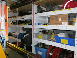 CTR uses the yellow inventory labels on all shelving and equipment to track resources. This photo was taken inside one of their training vehicles. CTR uses the yellow inventory labels on all shelving and equipment to track resources. This photo was taken inside one of their training vehicles.