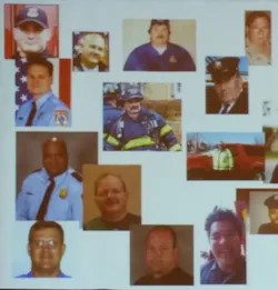 The Heart to Heart Conference is not just about statistics. These are some of the firefighters killed by heart attacks. The Heart to Heart Conference is not just about statistics. These are some of the firefighters killed by heart attacks.