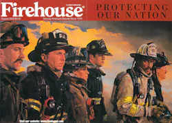 Shortly after 9/11, Webb spoke to Fagan about doing a painting that would pay tribute to all firefighters throughout the nation called into service following 9/11. For the subjects of the painting, Webb selected Lt. David Michaels, City of York, PA; Lt. Mike Cacciola, FDNY; Firefighter Tommi Rucker, District of Columbia Fire and EMS Department; Firefighter James Kirsch, Bergenfield, NJ, Fire Department; Battalion Chief Ben Barksdale, Arlington County, VA, Fire Department; and Chief Steve Kavanaugh, Aetna Hose and Hook, DE. Shortly after 9/11, Webb spoke to Fagan about doing a painting that would pay tribute to all firefighters throughout the nation called into service following 9/11. For the subjects of the painting, Webb selected Lt. David Michaels, City of York, PA; Lt. Mike Cacciola, FDNY; Firefighter Tommi Rucker, District of Columbia Fire and EMS Department; Firefighter James Kirsch, Bergenfield, NJ, Fire Department; Battalion Chief Ben Barksdale, Arlington County, VA, Fire Department; and Chief Steve Kavanaugh, Aetna Hose and Hook, DE.